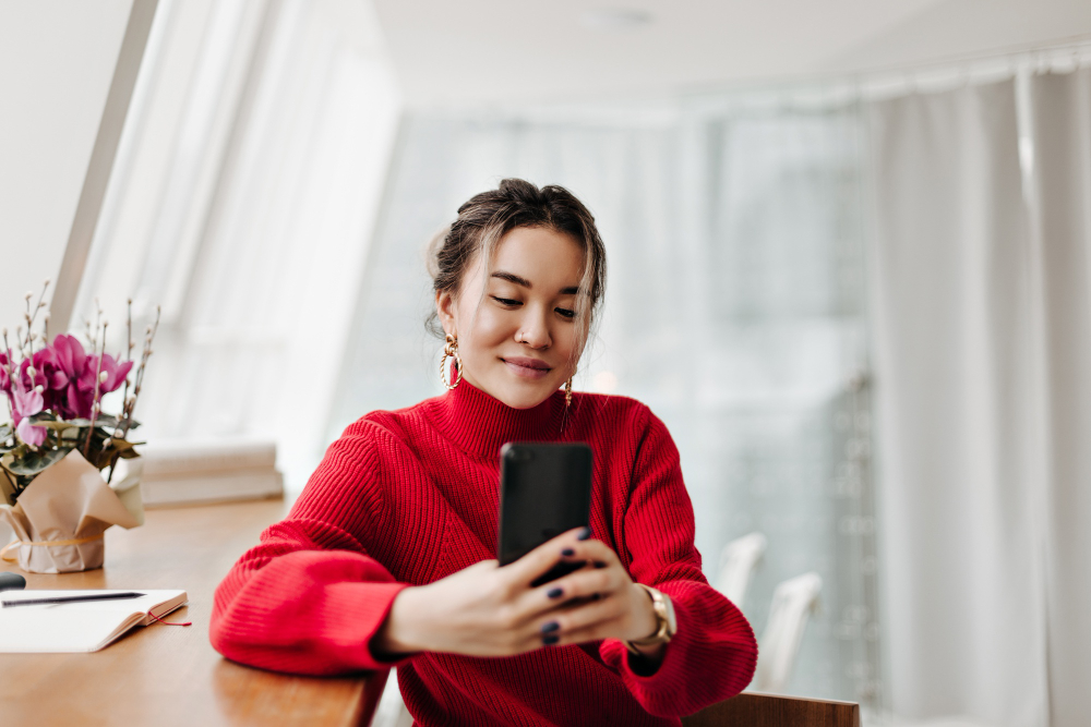 person on phone